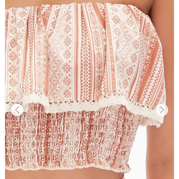 Ornate print tube top and shorts - Picture 3 of 4